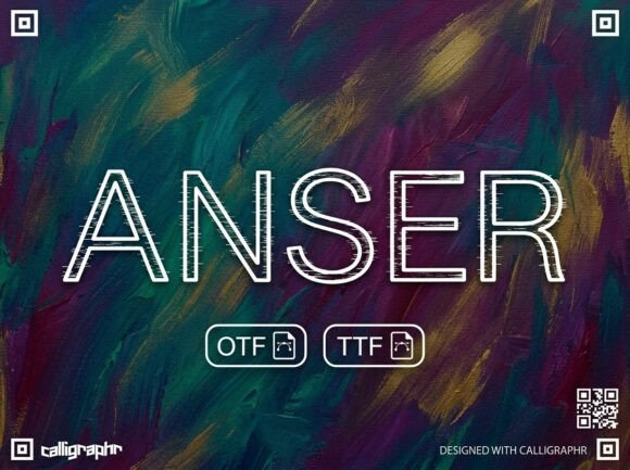 Anser: A Display Typeface for Editorial Identity and Visual Impact