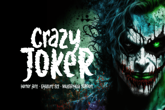 Crazy Joker: A Bold Horror Typeface for Dark Brand Identity