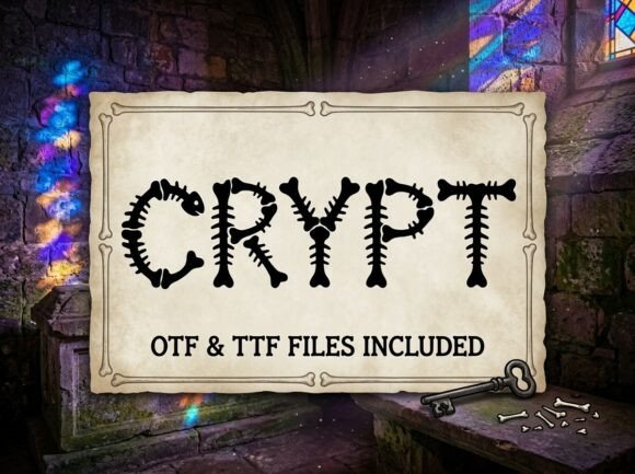 Crypt: The Bone-Chilling Display Font for Dark Web Experiences