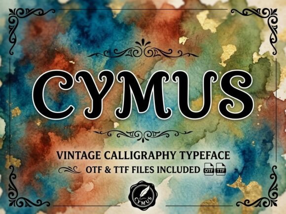 Cymus: A Vintage Display Font for Sophisticated Brand Identity