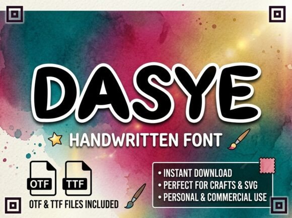 Dasye: A Hand-Drawn Display Font for Authentic Branding