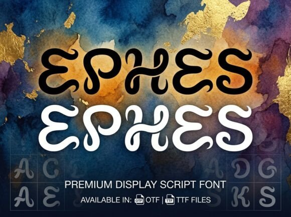 Ephes: A Hand-Drawn Display Font for Unique Digital Branding
