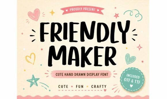 Friendly Maker: The Perfect Display Typeface for Warm Brand Identity