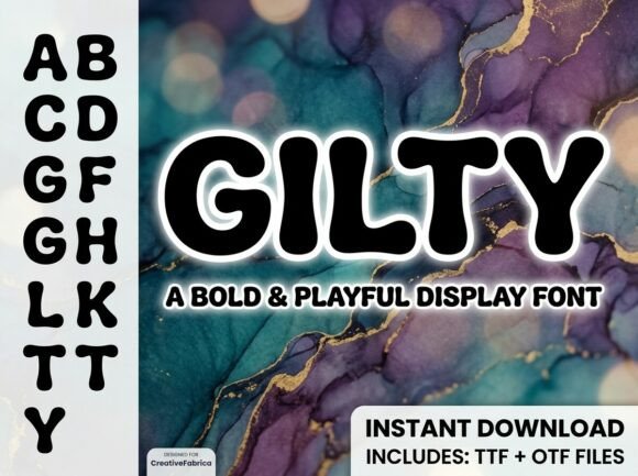 Gilty: A Stunning Display Typeface for Bold Digital Branding