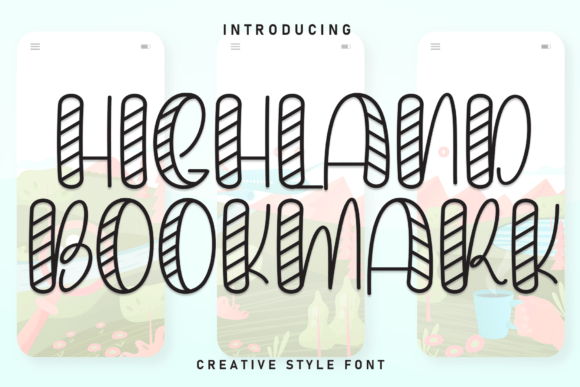 Highland Bookmark: A Creative Display Typeface for Modern Branding