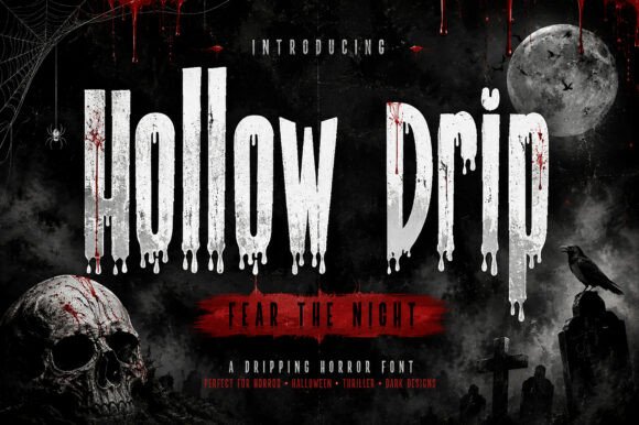 Hollow Drip: The Atmospheric Display Font for Editorial Horror
