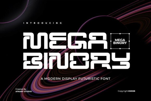 Mega Binory: The Futuristic Typeface for High-Impact Campaigns