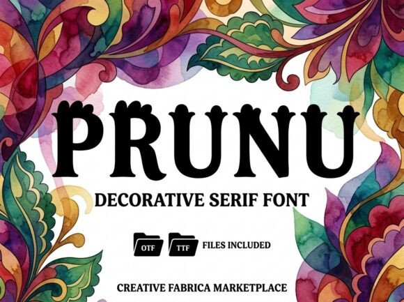 Prunu: A Whimsical Display Font for Distinctive Small Business Branding