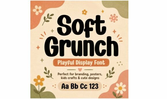Soft Grunch: A Playful Display Typeface for Modern Web Design