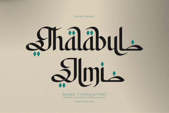 Thalabul Ilmi: A Premium Faux-Arabic Font for Handmade Creations