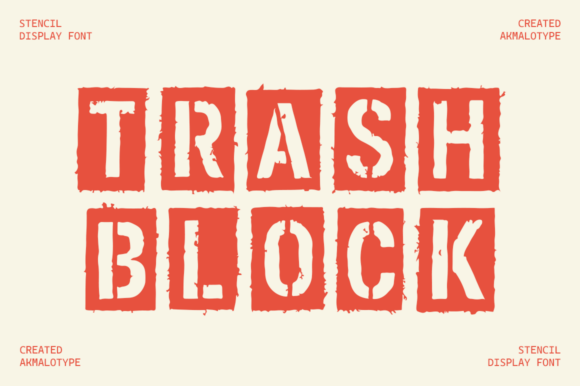 Trash Block: A Creative Font for Small Business Branding